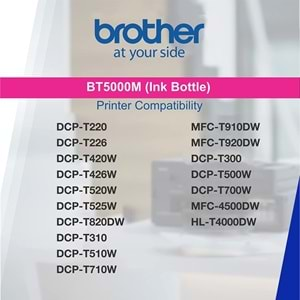 Brother BT5000M Kırmızı Orjinal Kartuş T300,T500W,T800W 5000 Sayfa