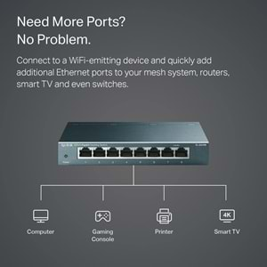 TP-Link TL-SG108 8 Port 10/100/1000 Qos Destekli Switch