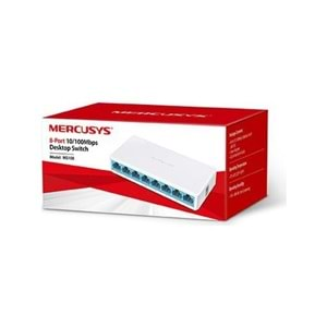 TP-Link Mercusys MS108 8-Port 10/100Mbps Tak Ve Kullan Switch