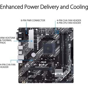 Asus Prime B450M-A II B450 Ddr4 USB3.2 M.2 Hdmi/Dvi/Vga PCI 3.0 AM4 Anakart