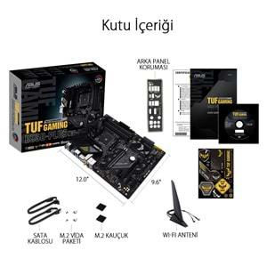 Asus TUF Gaming B550-Plus WIFI AMD B550 4800 MHz (OC) DDR4 Soket AM4 ATX Anakart