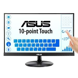 Asus 21.5 VT229H IPS Full HD (Touch) 5ms HDMI,VGA Hopatlör VESA Siyah