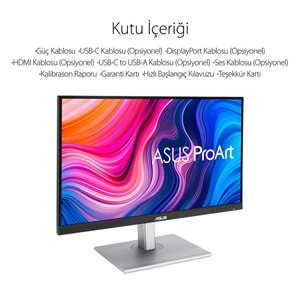 Asus 27 PA279CV UHD(3840x2160) 5ms DP/HDMI/ USB-C IPS Pivot VESA ProArt Monitör