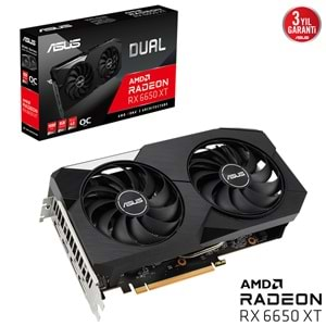 Asus DUAL-RX6650XT-O8G 8GB 128Bit GDDR6 DP/HDMI PCI 4.0 Ekran Kartı