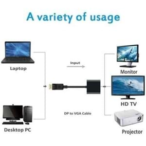 Displayport To Vga Çevirici Converter Dp To Vga Adaptör