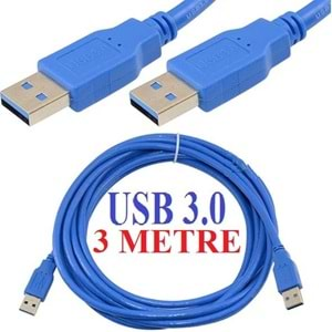 Usb 3.0 3 Metre Erkek Erkek Ara Bağlantı Kablosu Uzatma Ekleme