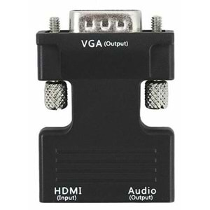 Hdmi To Vga Ses Destekli Monitör Çevirici Dönüştürücü Adaptör