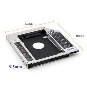 Ultra Slim 9.00mm Sata Hdd Harddisk Ssd Caddy Kızak