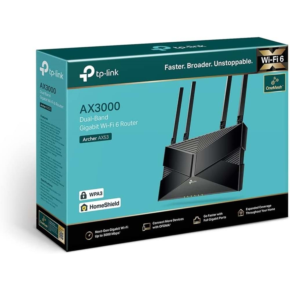 TP-Link Archer AX53, AX3000 Dual Band Gigabit Wi-Fi 6 Router