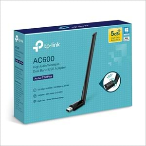 TP-Link Archer T2U Plus, AC600 Mbps Kablosuz Dual-Band USB Adaptör