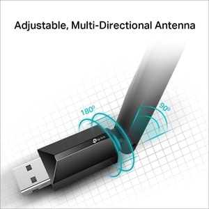 TP-Link Archer T2U Plus, AC600 Mbps Kablosuz Dual-Band USB Adaptör