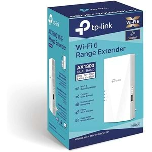 TP-Link RE600X, AX1800 Mbps OneMesh Wi-Fi 6 Menzil Genişletici