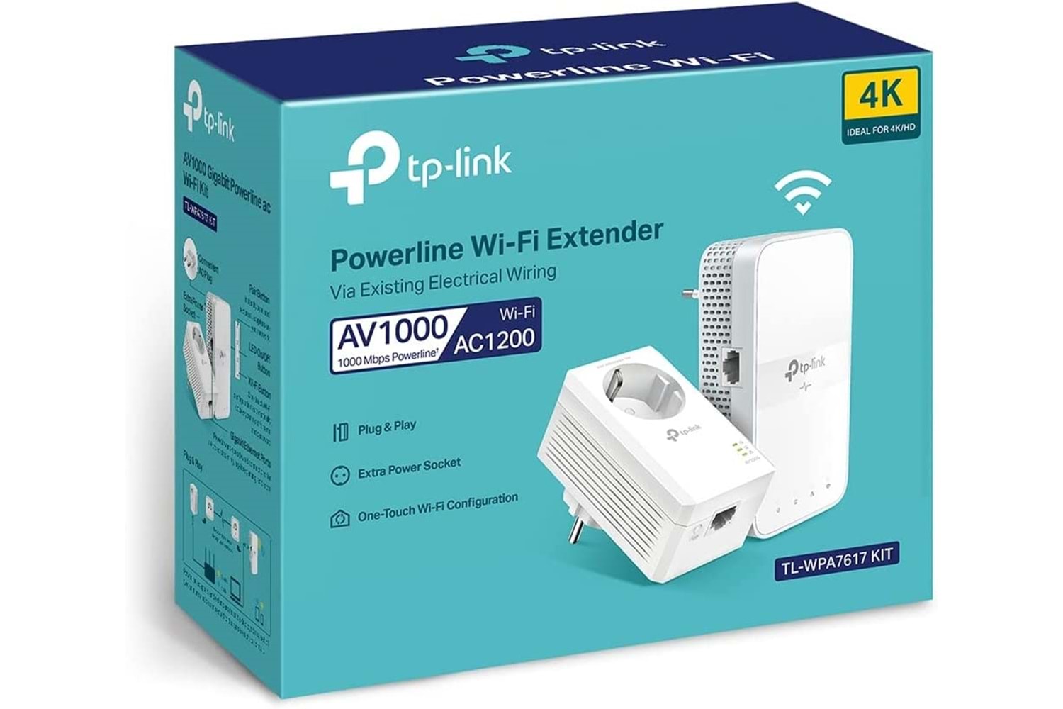 TP-LINK - KIT 2 CPL 1 port Gigabit + WiFi 300Mbps - TL-WPA7517 KIT • Neklan