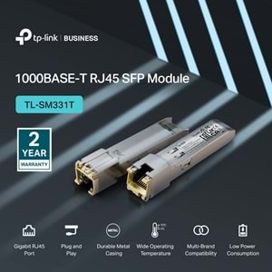 TP-Link TL-SM331T, 1000BASE-T RJ45 SFP Modülü