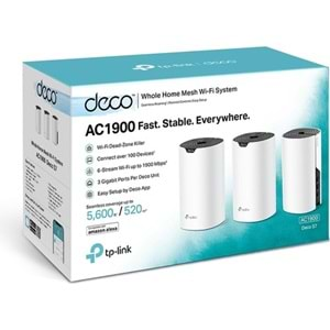 TP-Link Deco S7 (3-pack), AC1900 Mbps Tüm Ev Mesh Wi-Fi Sistemi ( 3 lü Paket )