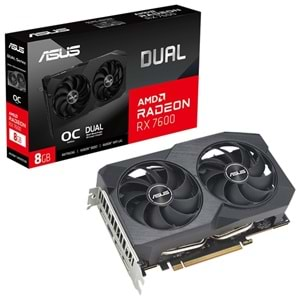 Asus AMD Radeon RX 7600 Dual OC V2 DUAL-RX7600-O8G-V2 8 GB GDDR6 128 Bit Ekran Kartı