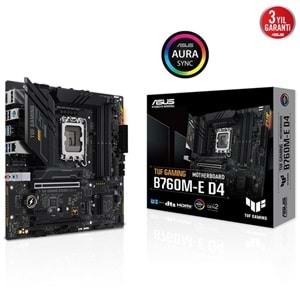 Asus TUF Gaming B760M-E D4 Intel B760 5333 MHz (OC) DDR4 Soket 1700 mATX Anakart