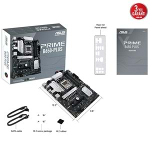 Asus Prime B650-Plus AMD B650 6400 MHz (OC) DDR5 Soket AM5 ATX Anakart