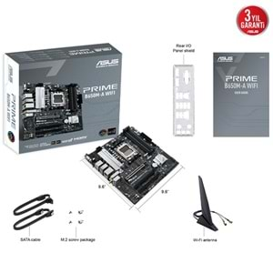 Asus Prime B650M-A WIFI AMD B650 5600 Mz (OC) DDR5 Soket AM5 mATX Anakart