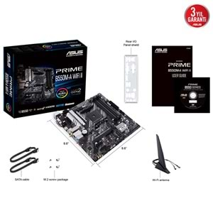 Asus Prime B550M-A WIFI II AMD B550 4866 MHz (OC) DDR4 Soket AM4 mATX Anakart