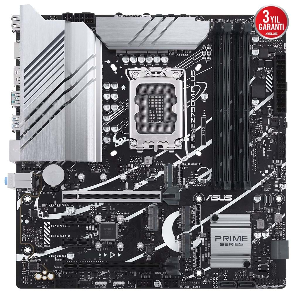 Asus Prime Z790M-Plus Intel Z790 7200 MHz (OC) DDR5 Soket 1700 mATX Anakart