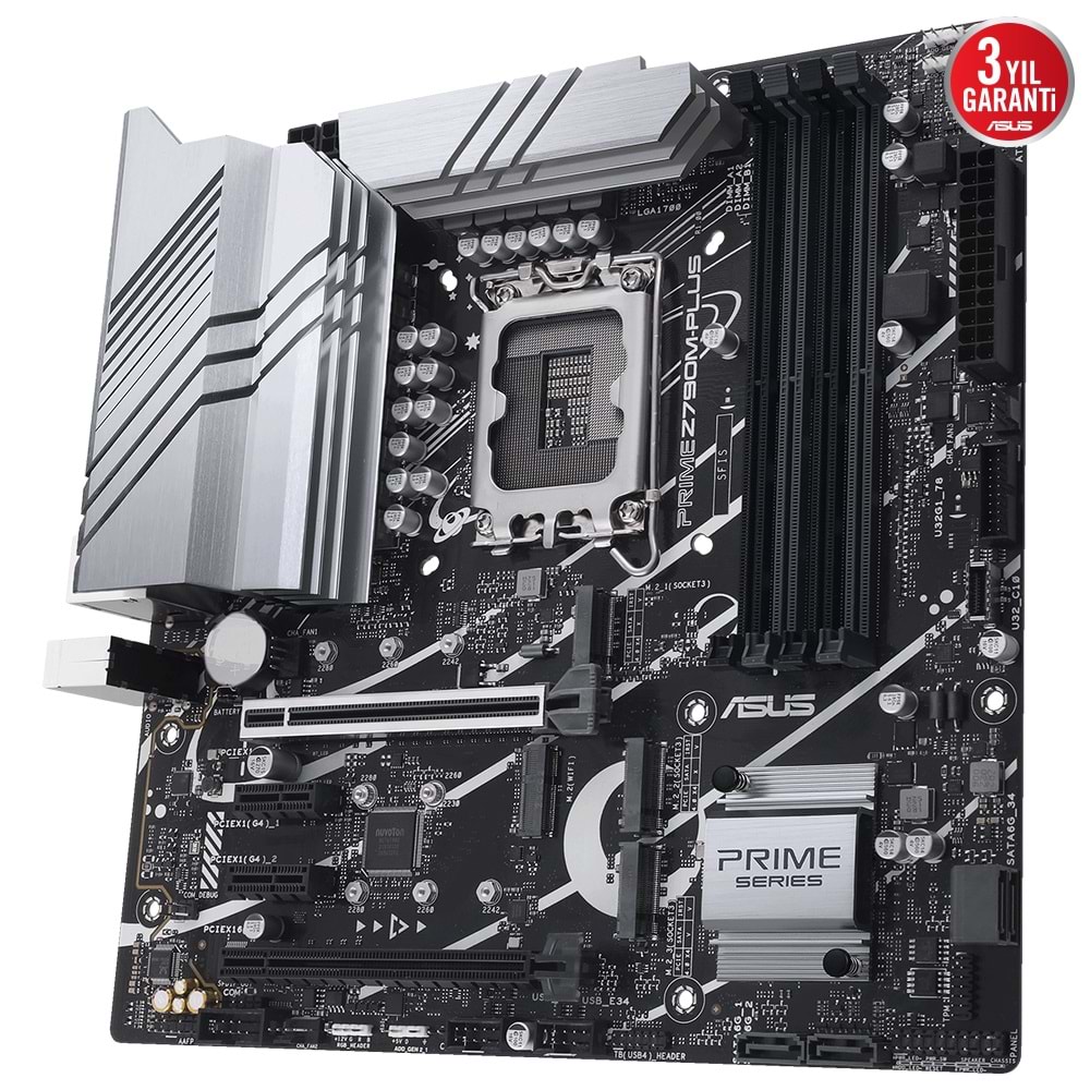Asus Prime Z790M-Plus Intel Z790 7200 MHz (OC) DDR5 Soket 1700 mATX Anakart