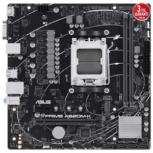 Asus Prime A620M-K AMD A620 6400 MHz (OC) DDR5 Soket AM5 mATX Anakart