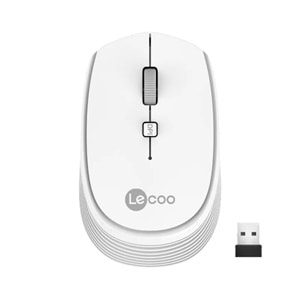 Lenovo Lecoo WS202 Kablosuz 1200 DPI 4 Tuşlu Optik Mouse Beyaz