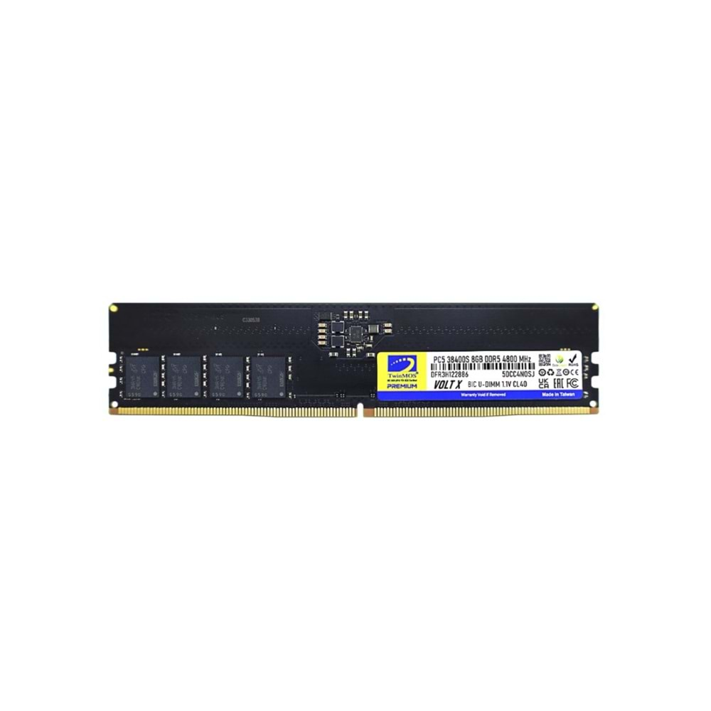 Twinmos TMD58GB4800U40 8GB DDR5 4800Mhz Ram