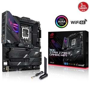 Asus ROG Strix Z790-E Gaming WiFi Intel Z790 LGA 1700 Soket 7200 MHz DDR5 5xM.2 ATX Anakart