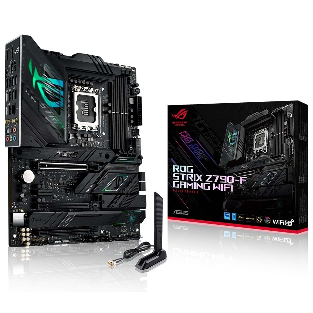 Asus ROG Strix Z790-F Gaming WiFi Intel Z790 Soket LGA1700 7200 MHz DDR5 4xM.2 ATX Anakart