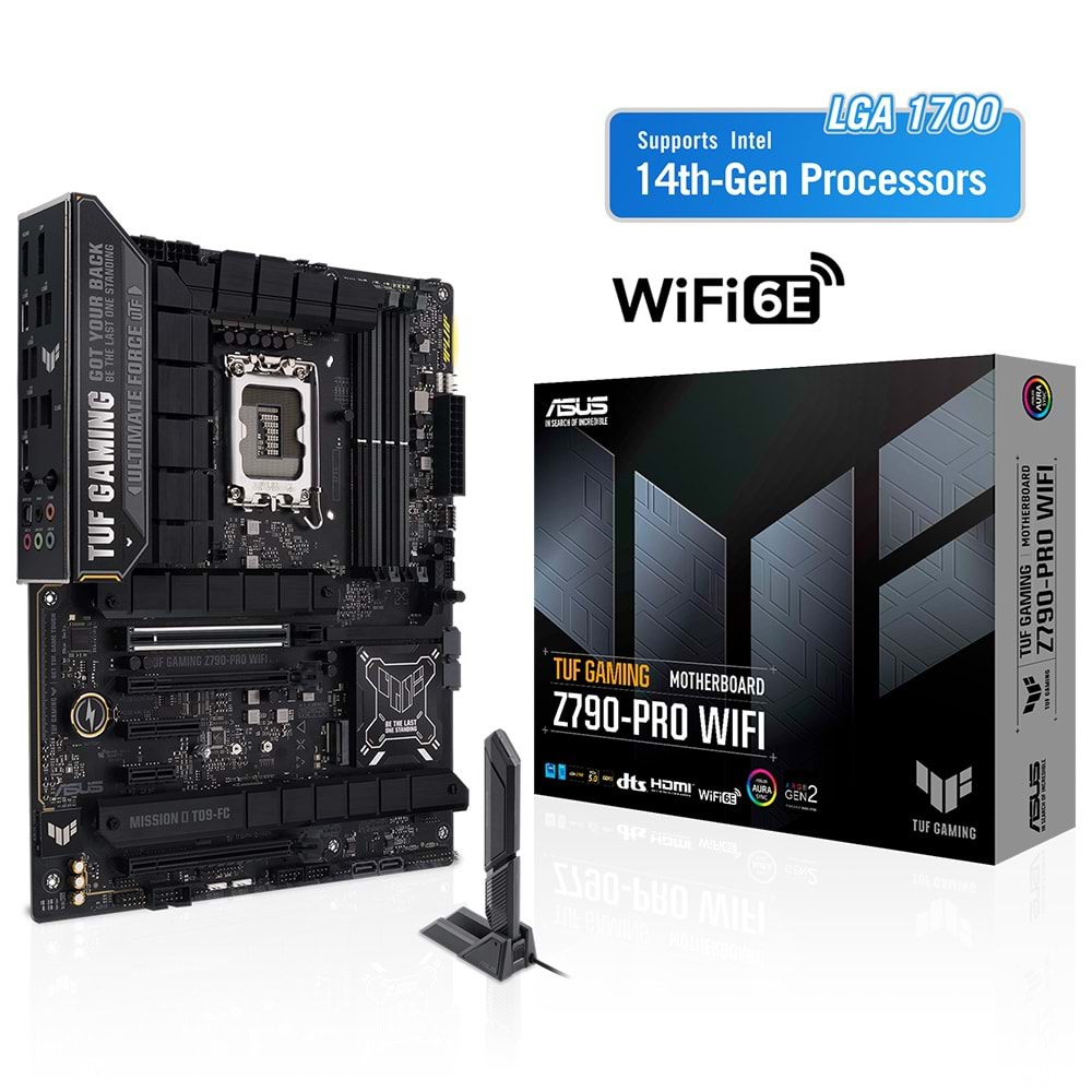 Asus TUF Gaming Z790-Pro WIFI Intel Z790 7800 MHz (OC) DDR5 Soket 1700 ATX Anakart