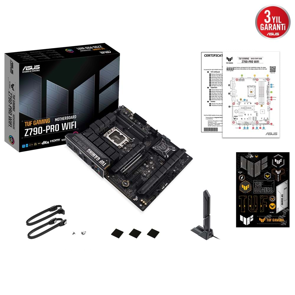 Asus TUF Gaming Z790-Pro WIFI Intel Z790 7800 MHz (OC) DDR5 Soket 1700 ATX Anakart