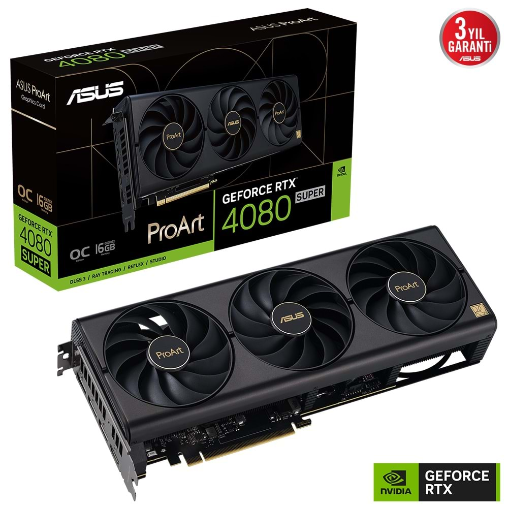 Asus ProArt GeForce RTX 4080 SUPER OC PROART-RTX4080S-O16G 16 GB GDDR6X 256 Bit NVIDIA Ekran Kartı