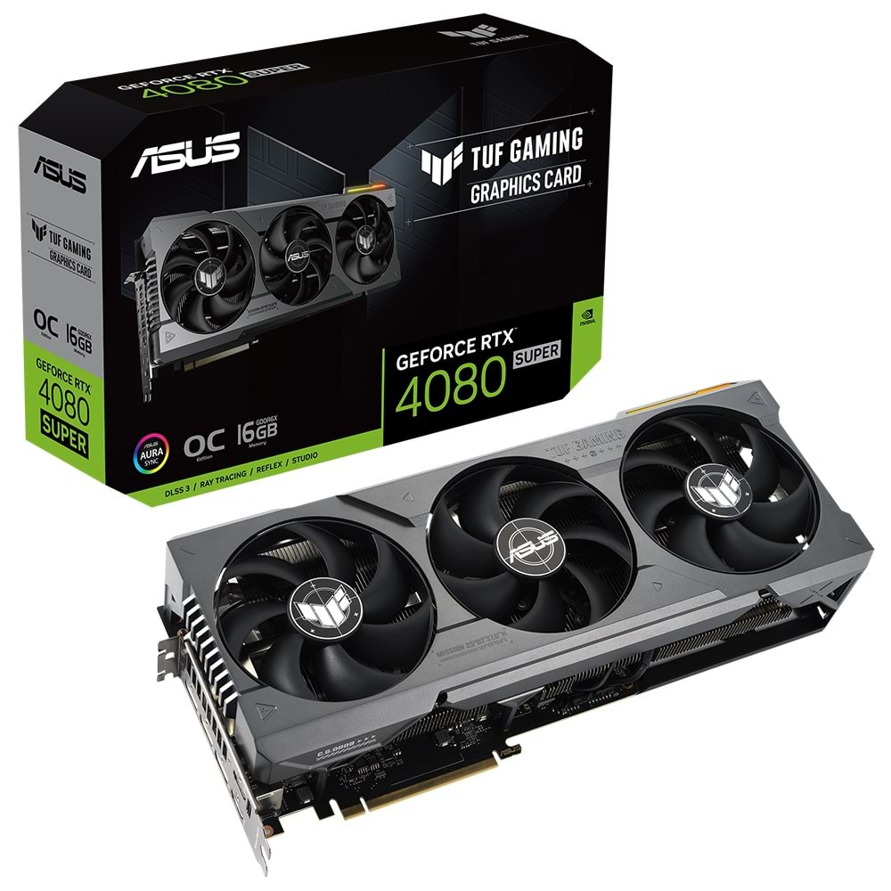 Asus NVIDIA GeForce RTX 4080 Super TUF Gaming OC TUF-RTX4080S-O16G-GAMING 16 GB GDDR6X 256 Bit Ekran Kartı