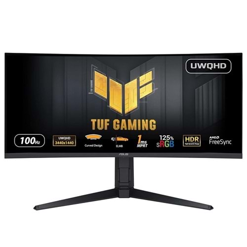 Asus Tuf Gaming VG34VQEL1A 34'' 1 MS 100 Hz FreeSync UWQHD Kavisli Oyuncu Monitör