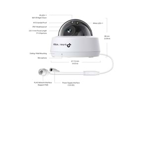 TP-Link VIGI C230 2.8mm 3Mp Full-Color Dome Ip Kamera (1/2.8