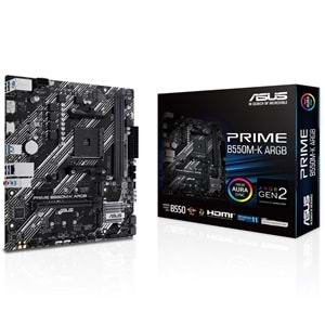 Asus PRIME B550M-K ARGB B550 DDR4 USB3.2 M.2 DP/HDMI PCI 4.0 AM4 Anakart