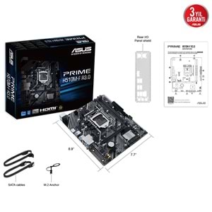 Asus Prime H510M-F R3.0 H470 DDR4 M.2 USB3.2 DP/HDMI PCI 4.0 1200p Anakart