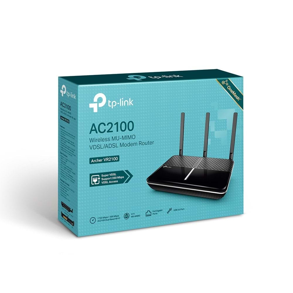 TP-Link Archer VR2100 AC2100 Wireless MUMIMO VDSL ADSL Modem Router