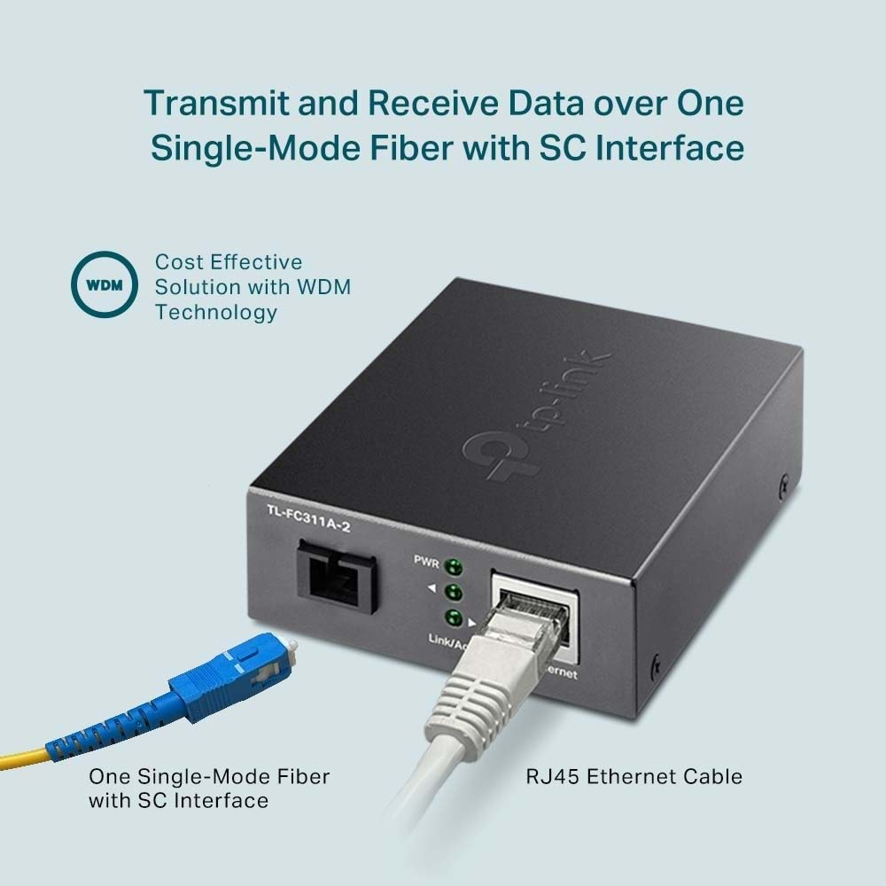 TP-Link Omada FC311A-2 Gigabit WDM Medya Dönüştürücü