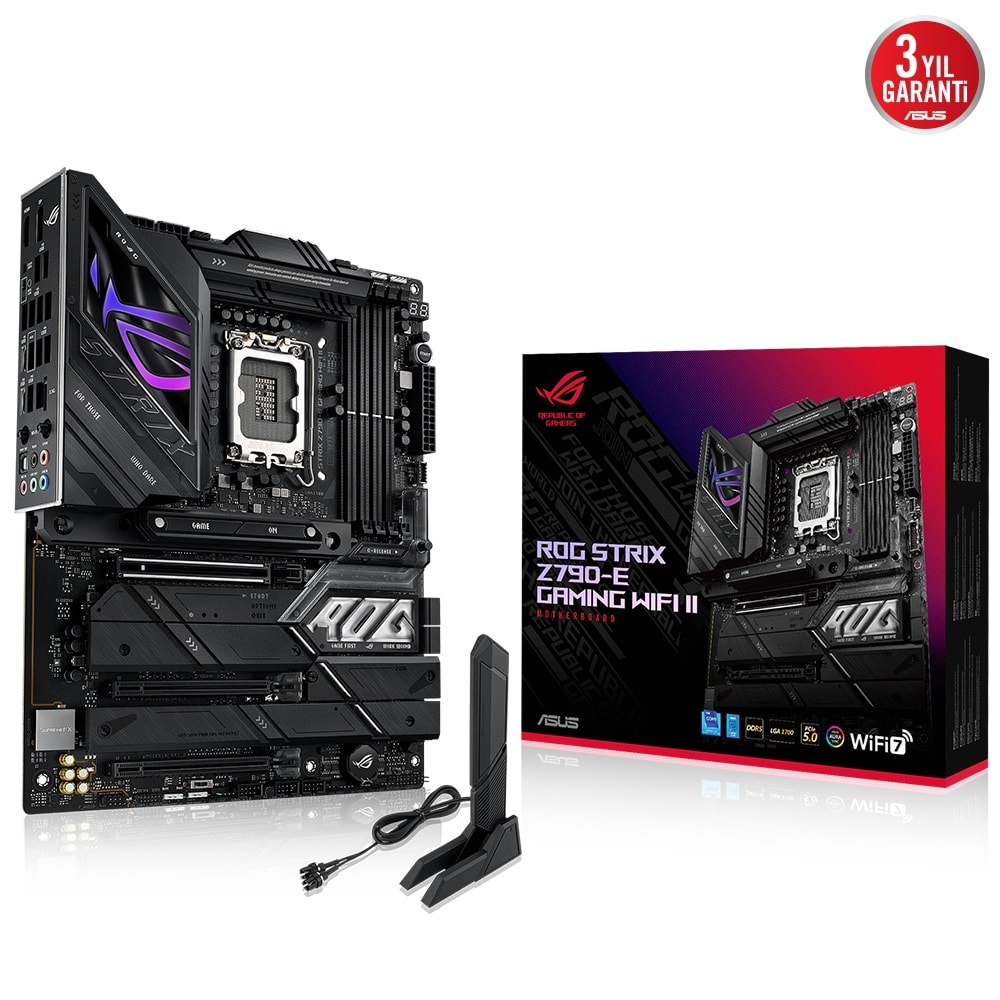 Asus ROG Strix Z790-E Gaming WIFI II Intel Z790 8000 MHz (OC) DDR5 Soket 1700 ATX Anakart