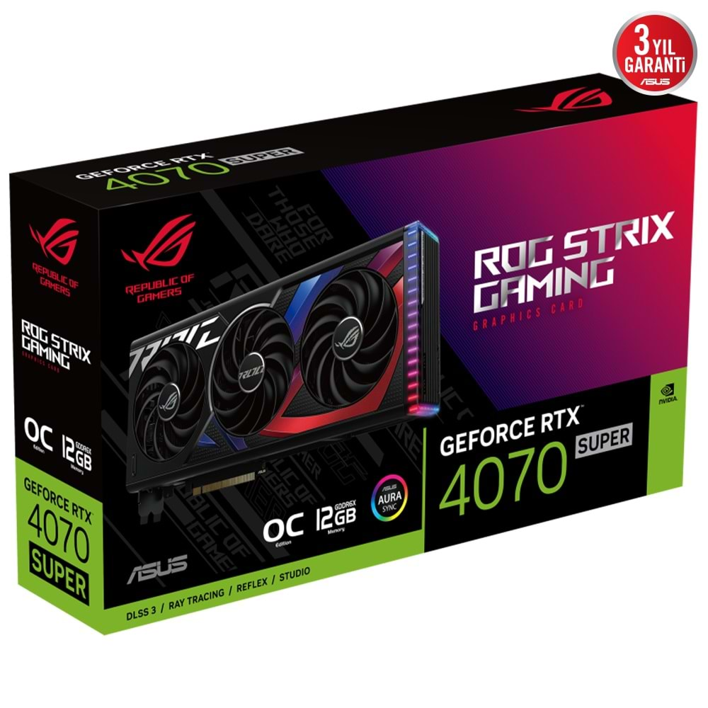 Asus PRIME-RTX4070S-O12G 12GB 192Bit GDDR6X DP/HDMI PCI 4.0 Ekran Kartı