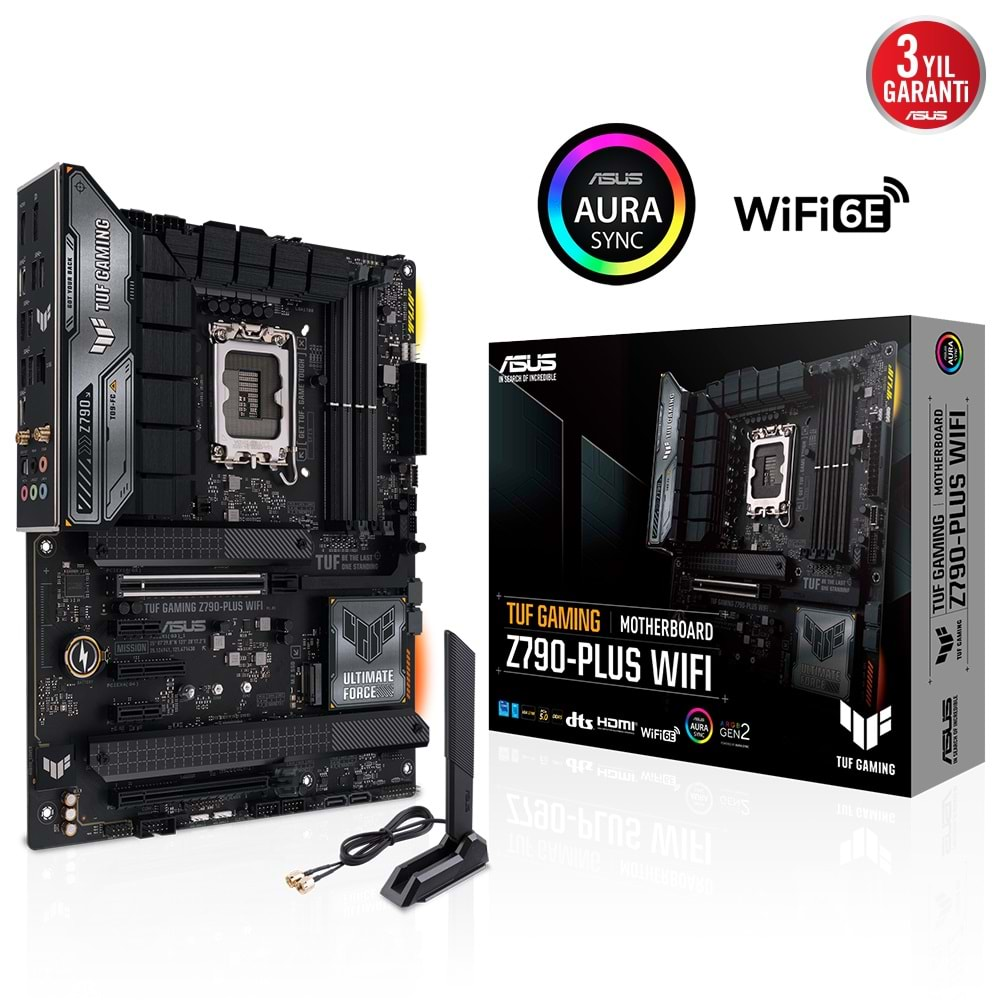 Asus TUF Gaming Z790-Plus WIFI Intel Z790 7200 MHz (OC) DDR5 Soket 1700 ATX Anakart