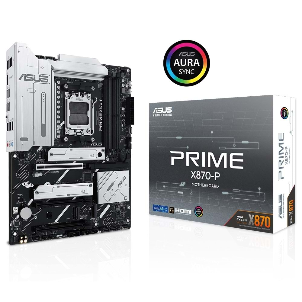 Asus Prime X870-P AMD X870 DDR5 M.2 HDMI/USB PCIe 5.0 Anakart