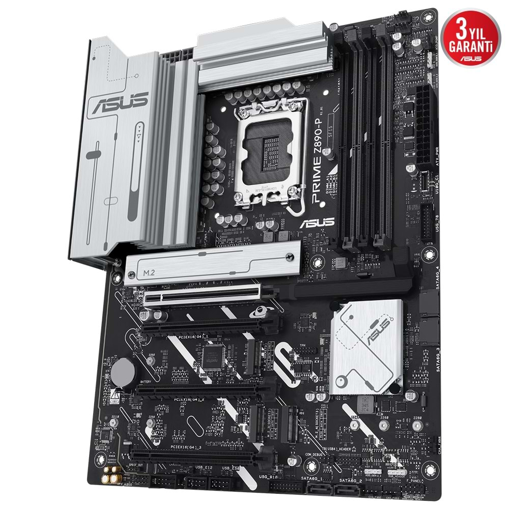 Asus Prime Z890-P DDR5 Intel LGA1851 M2 DP/HDMI Type-c PCIe 5.0 Anakart