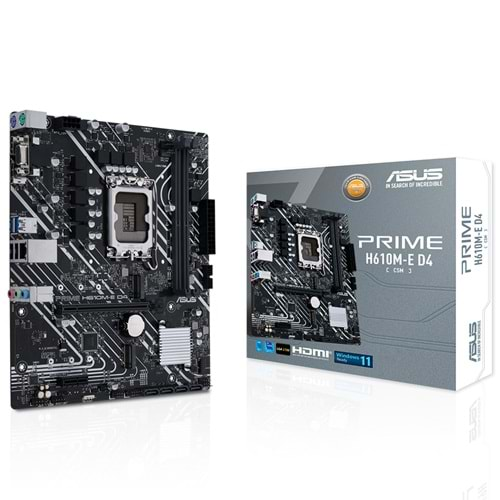 Asus Prime H610M-E D4-CSM Intel H610 3200 MHz DDR4 Soket 1700 mATX Anakart