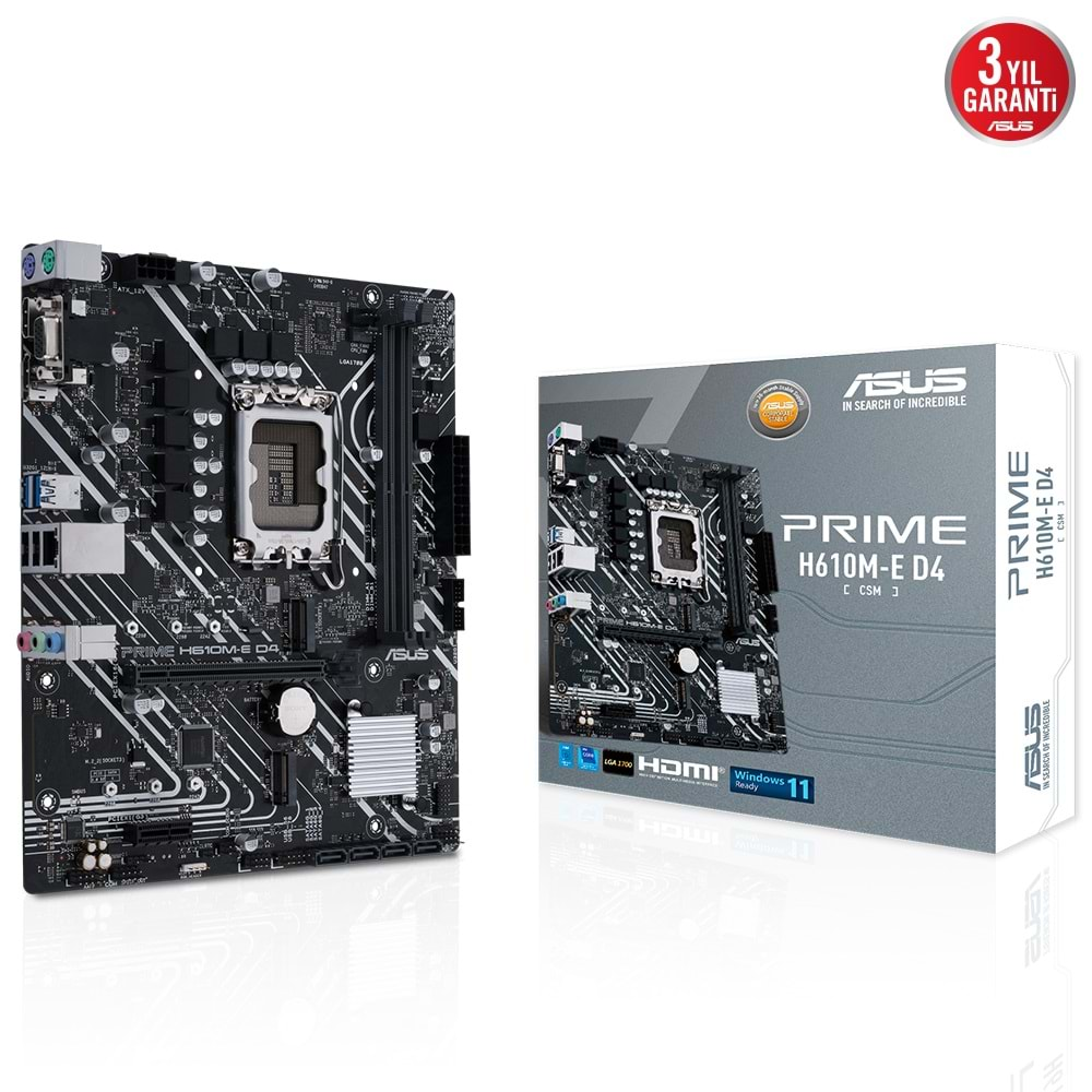 Asus Prime H610M-E D4-CSM Intel H610 3200 MHz DDR4 Soket 1700 mATX Anakart