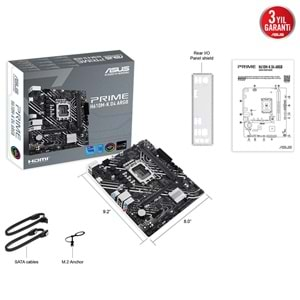 Asus PRIME H610M-K D4 ARGB H610 DDR4 M.2 HDMI PCI 4.0 1700p Anakart