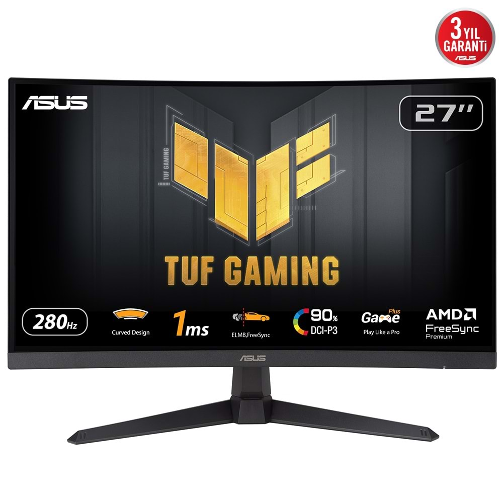 Asus Tuf Gaming VG27VQM1B 27'' 1 Ms 280 Hz Full Hd Curved Gaming Monitör